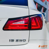 Red Clear 3D Stripe Full LED Tail Lights for Lexus ISF IS250 IS350 GSE20R 2005-2013